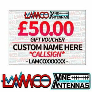 50.00 Gift Voucher LAMCO Barnsley HAM Radio Shop Amateur Radio Dealer Supplier Vine Antennas Amateur Radio Shops HAM Radio Dealer Supplier Retailer Second Hand Twelve Months Warranty
