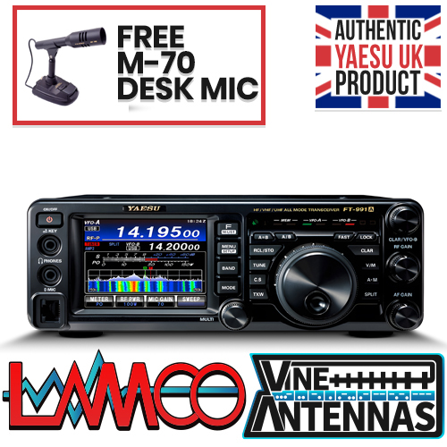 Yaesu FT-991A Free M-70 HAM Radio Shop Amateur Radio Dealer Supplier Vine Antennas Amateur Radio Shops HAM Radio Dealer Supplier Retailer Second Hand Twelve Months Warranty