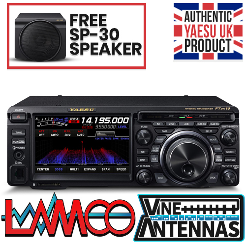 Yaesu FTDX10 Free SP-30 HAM Radio Shop Amateur Radio Dealer Supplier Vine Antennas Amateur Radio Shops HAM Radio Dealer Supplier Retailer Second Hand Twelve Months Warranty
