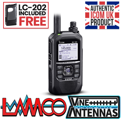 ID-50E FREE LC-202 HAM Radio Shop Amateur Radio Dealer Supplier Vine Antennas Amateur Radio Shops HAM Radio Dealer Supplier Retailer Second Hand Twelve Months Warranty
